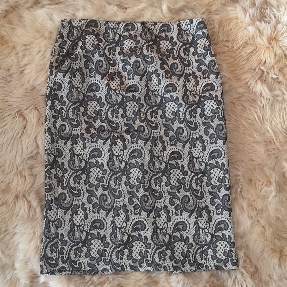Satin pencil skirt